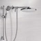Dual Shower Head Set With 2-Way Diverter Shower Head Arm and Sliding Rail